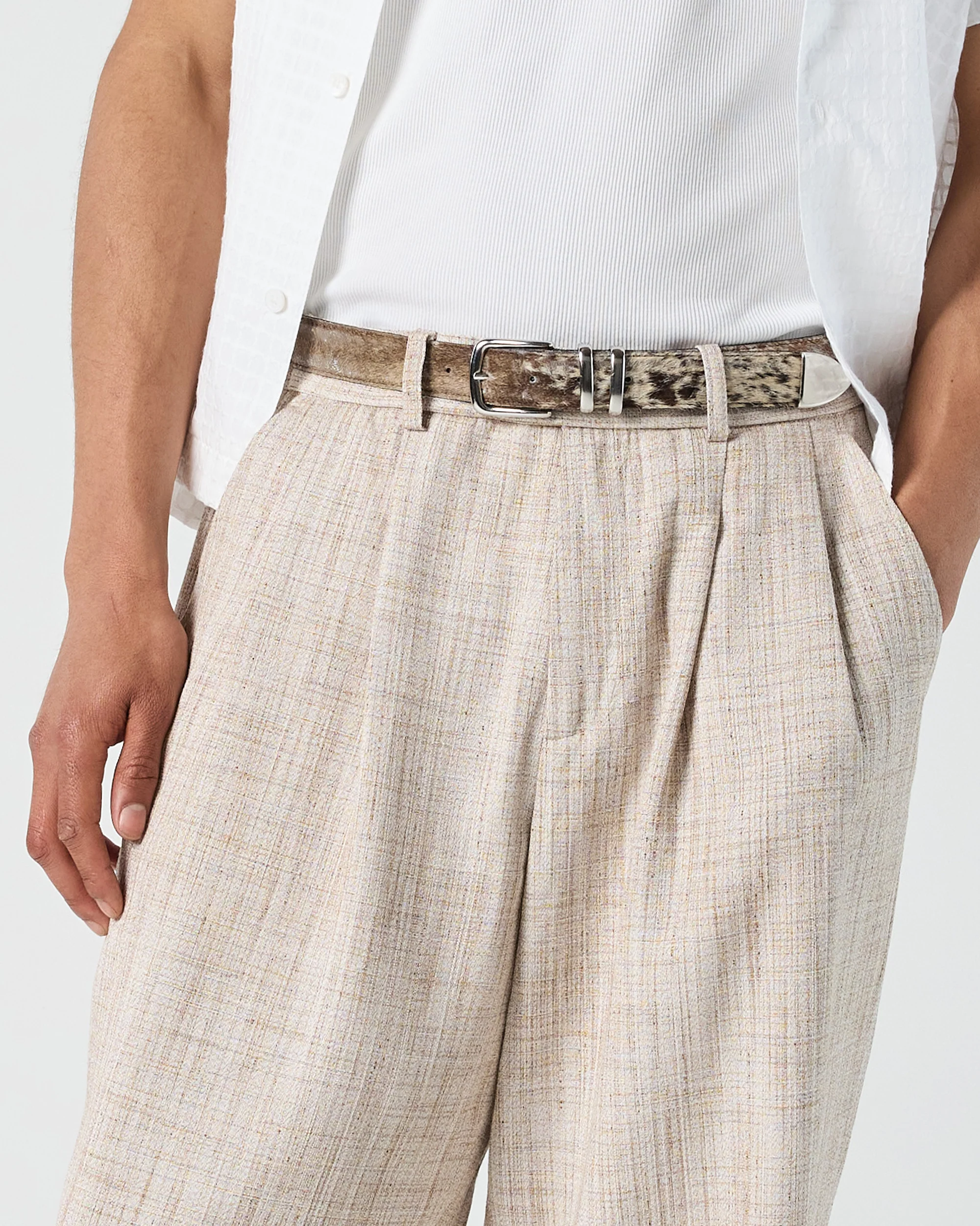 Western Leather Belt - Cow Hide - Image 3