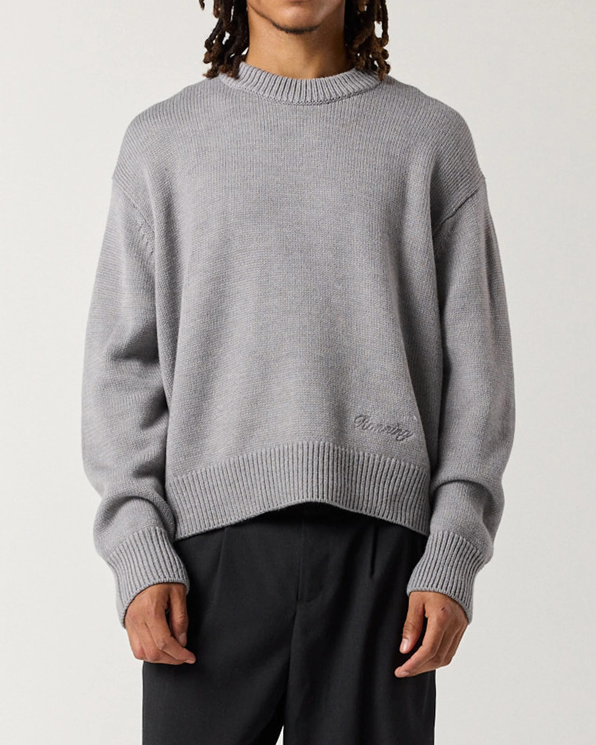 Merino Crew Knit - Grey - Image 3
