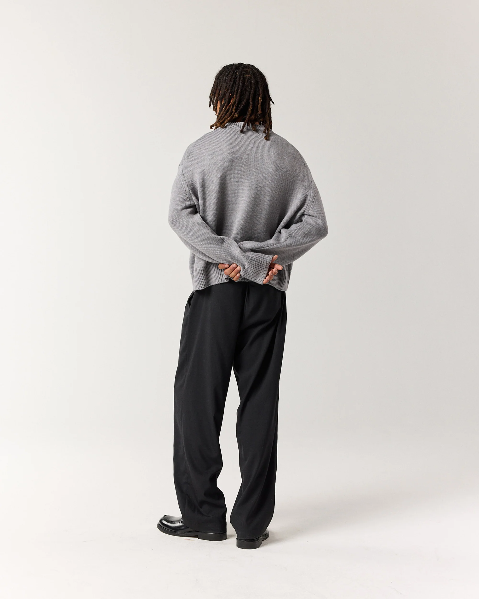 Merino Crew Knit - Grey - Image 4