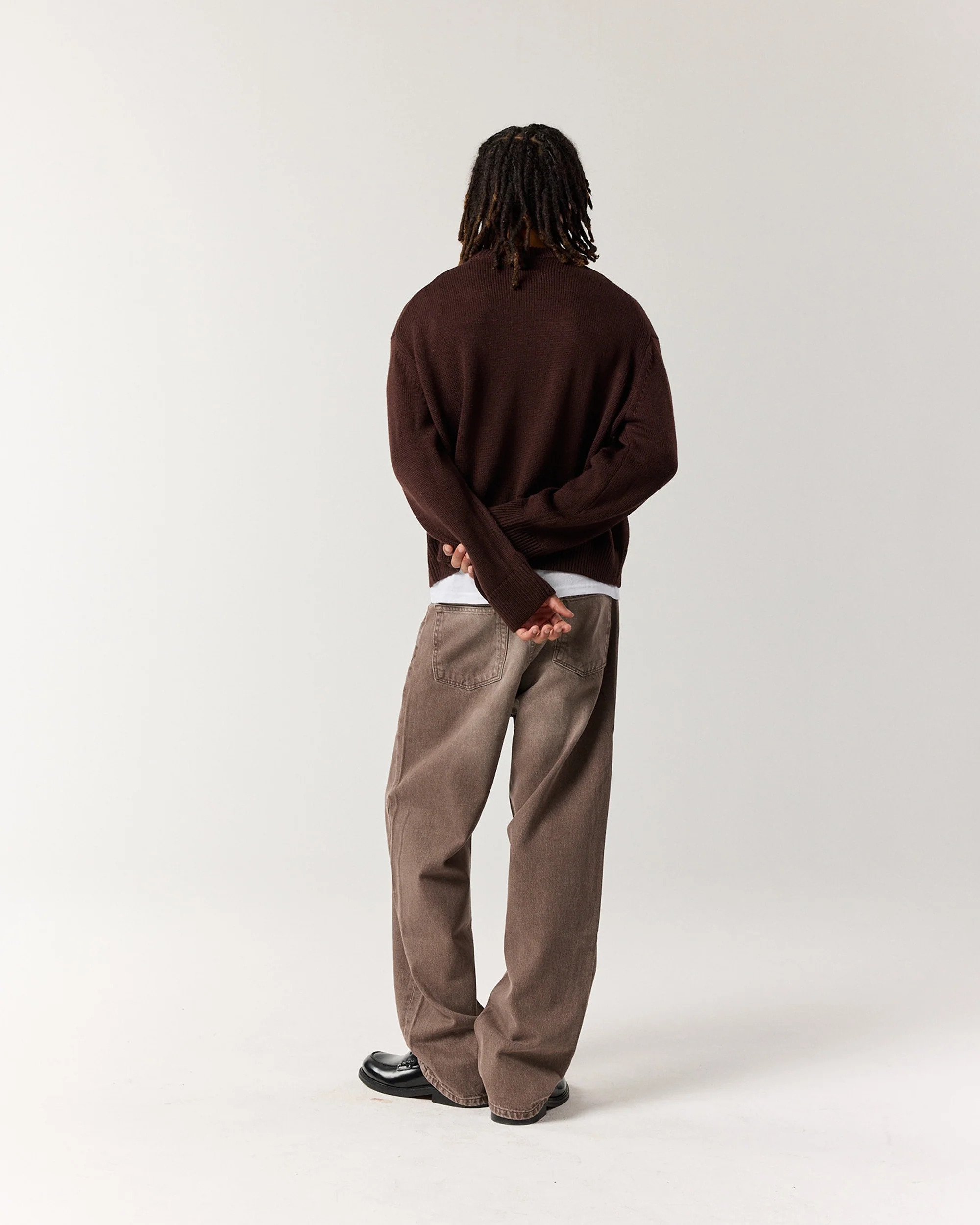 Merino Crew Knit - Mocha Brown - Image 4
