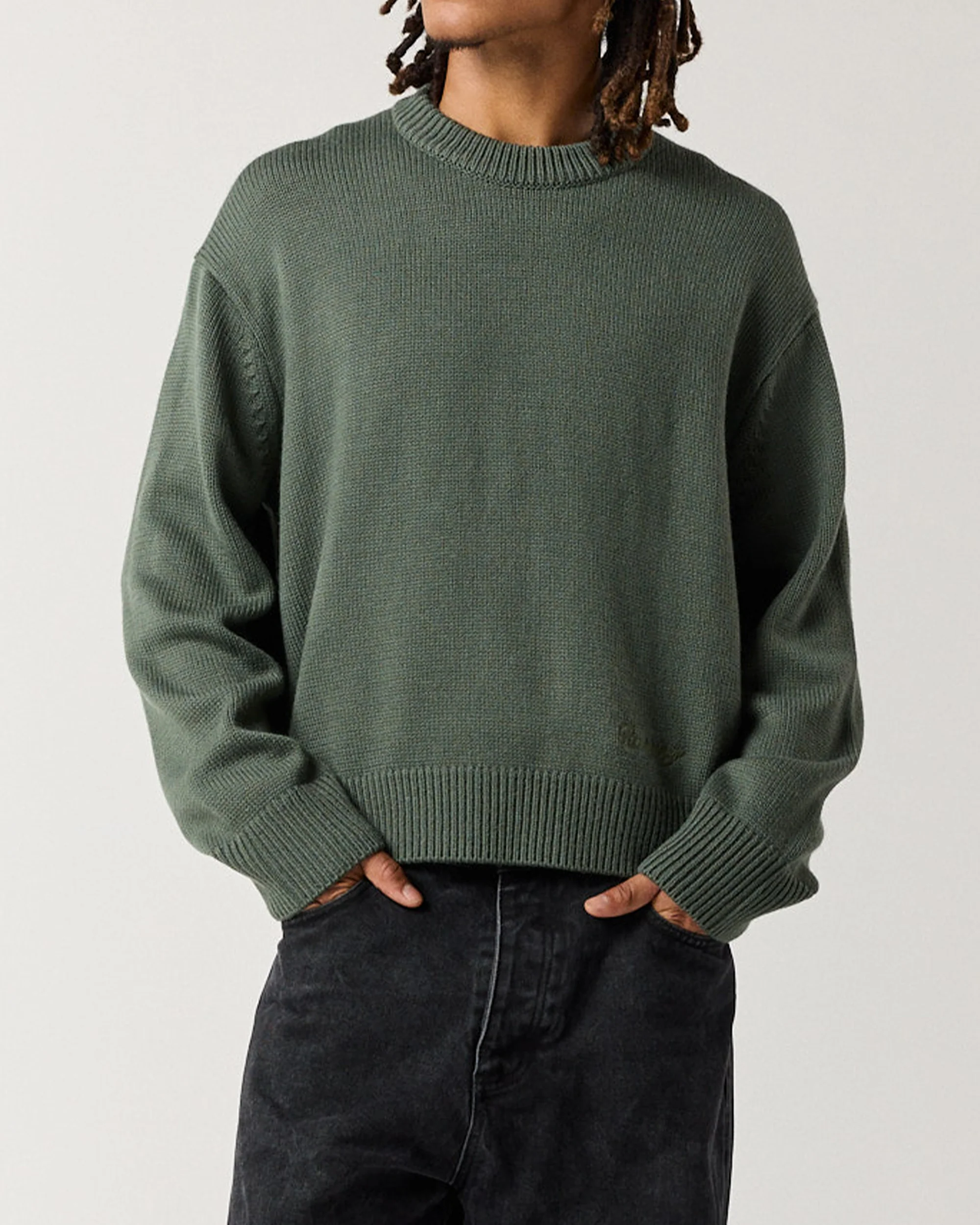 Merino Crew Knit - Sage Green - Image 3