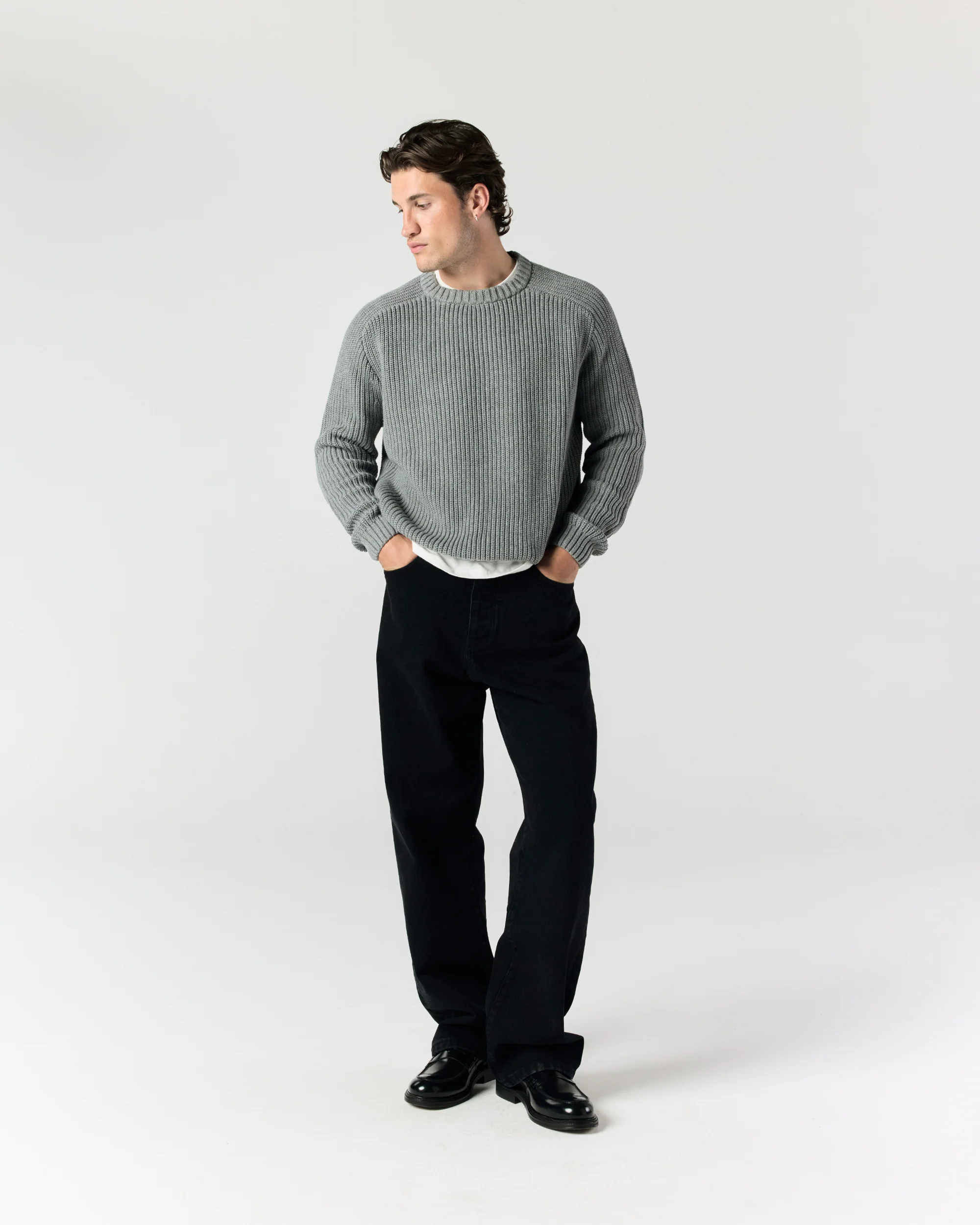 Everyday Fisherman Sweater - Grey - Image 3