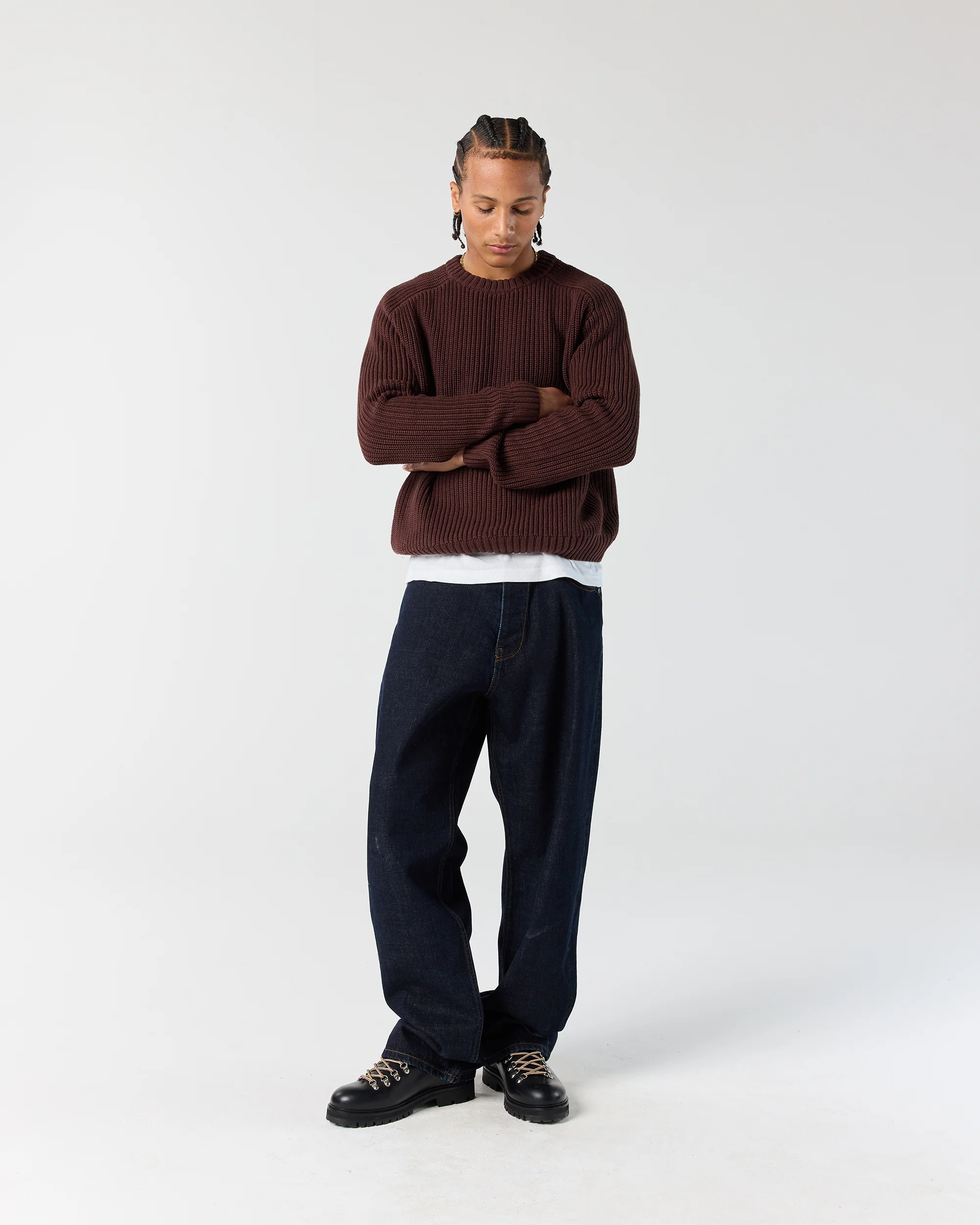 Everyday Fisherman Sweater - Mocha Brown - Image 3