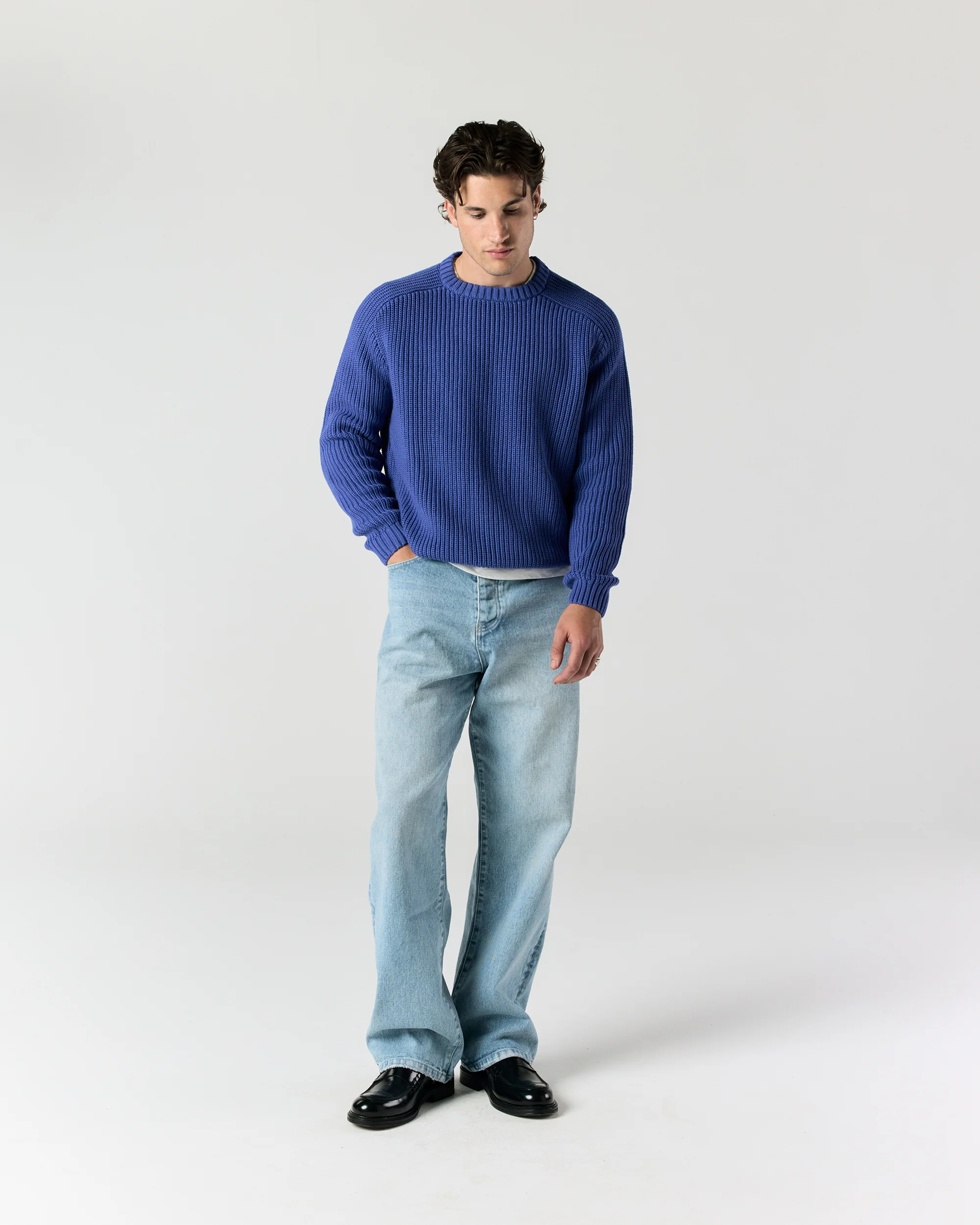 Everyday Fisherman Sweater - Periwinkle - Image 3