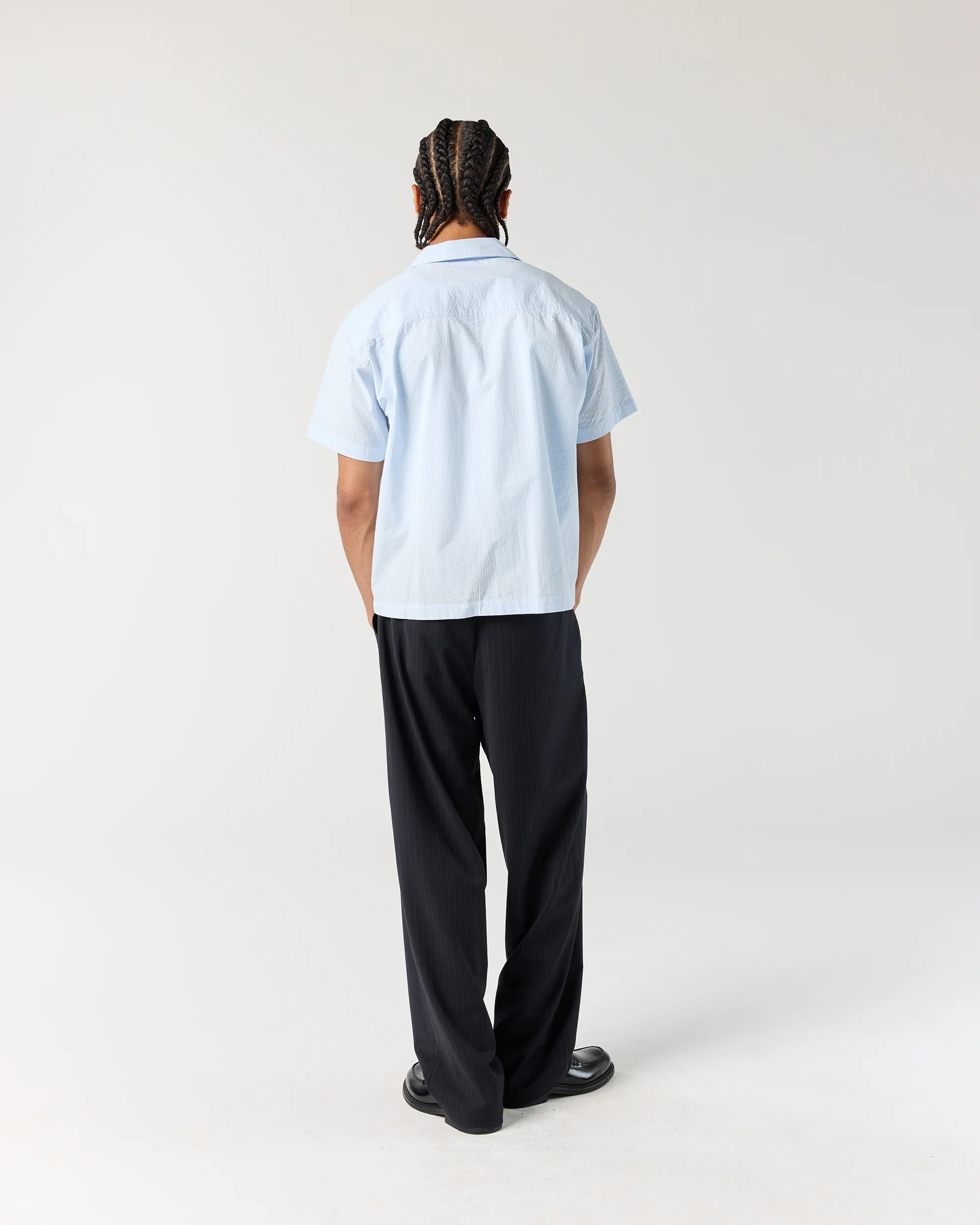 Pleated Pant - Navy Pinstripe - Image 6