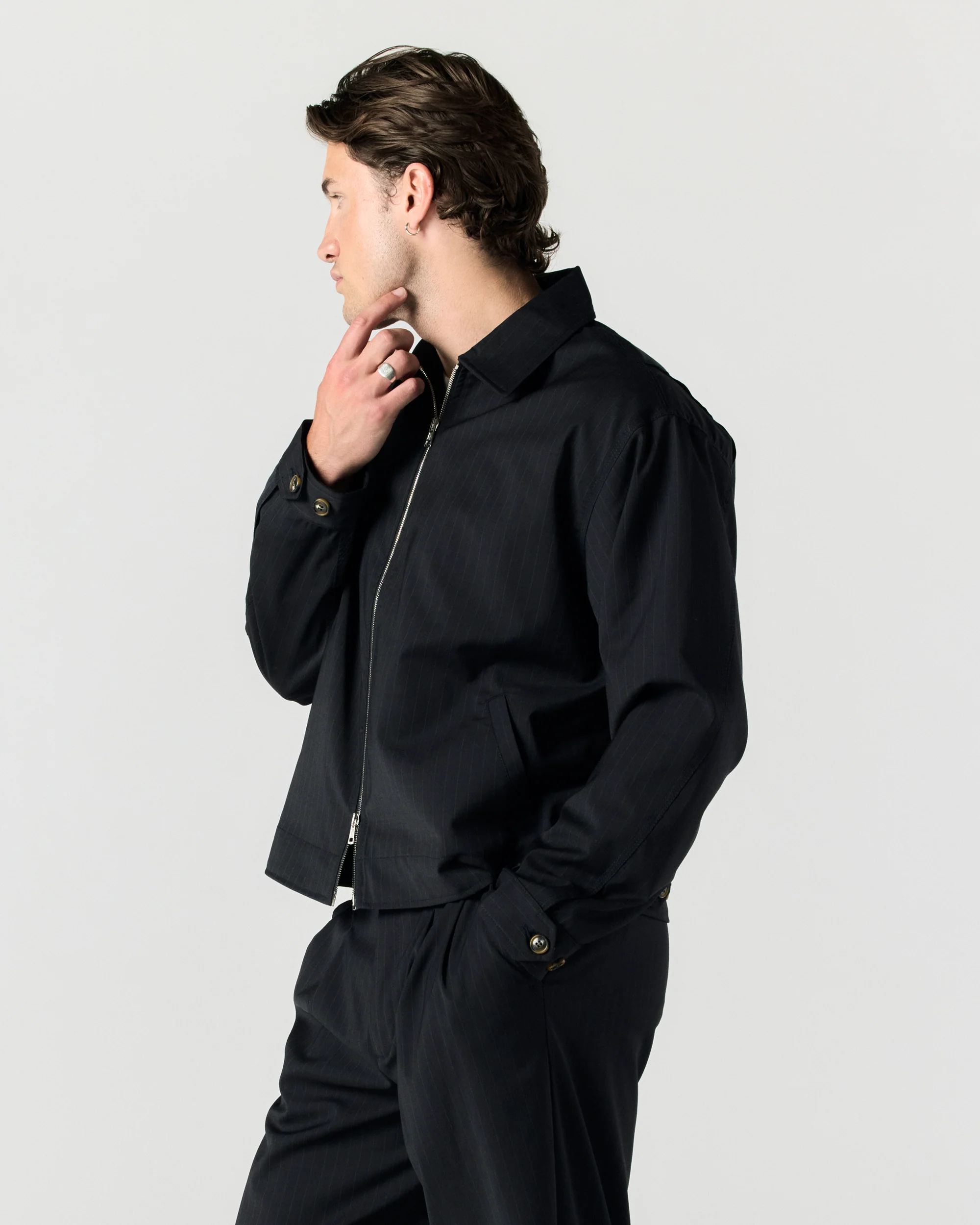 Service Jacket - Navy Pinstripe - Image 5