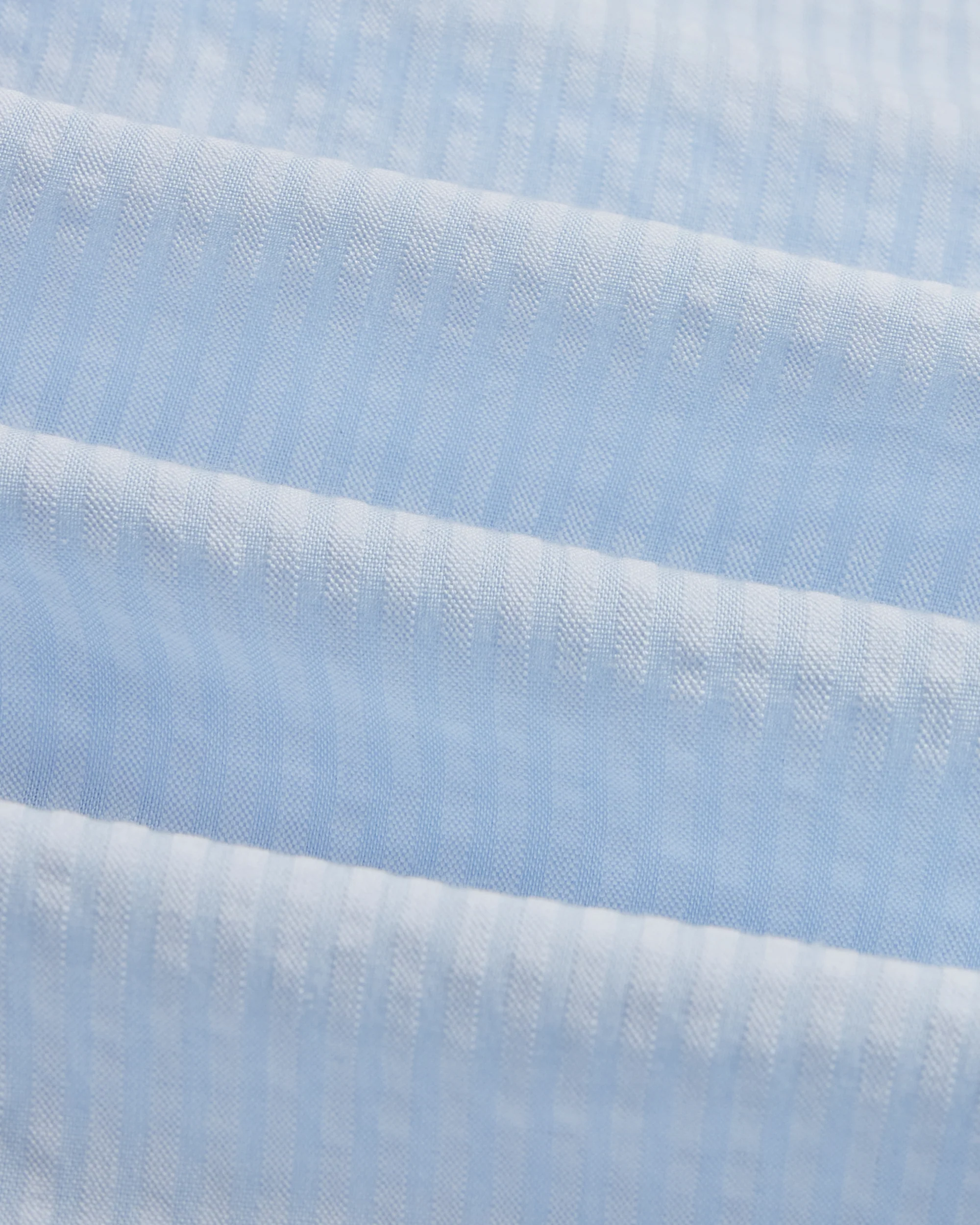 Short Sleeve Seersucker Shirt - Baby Blue - Image 4