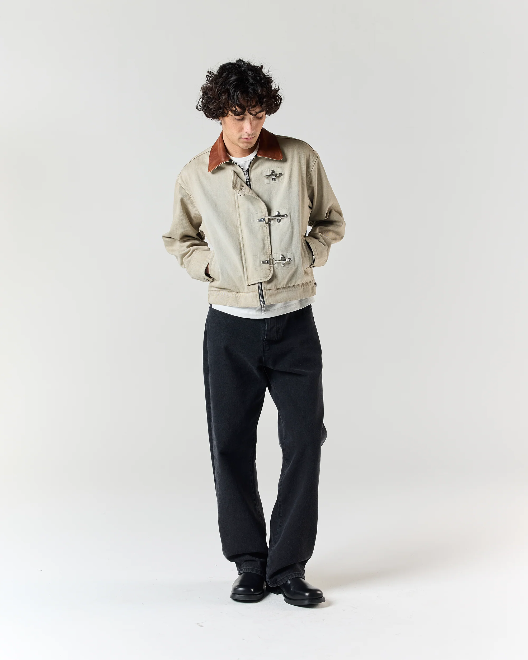 Utility Fireman Jacket - Washed Sand - Image 3