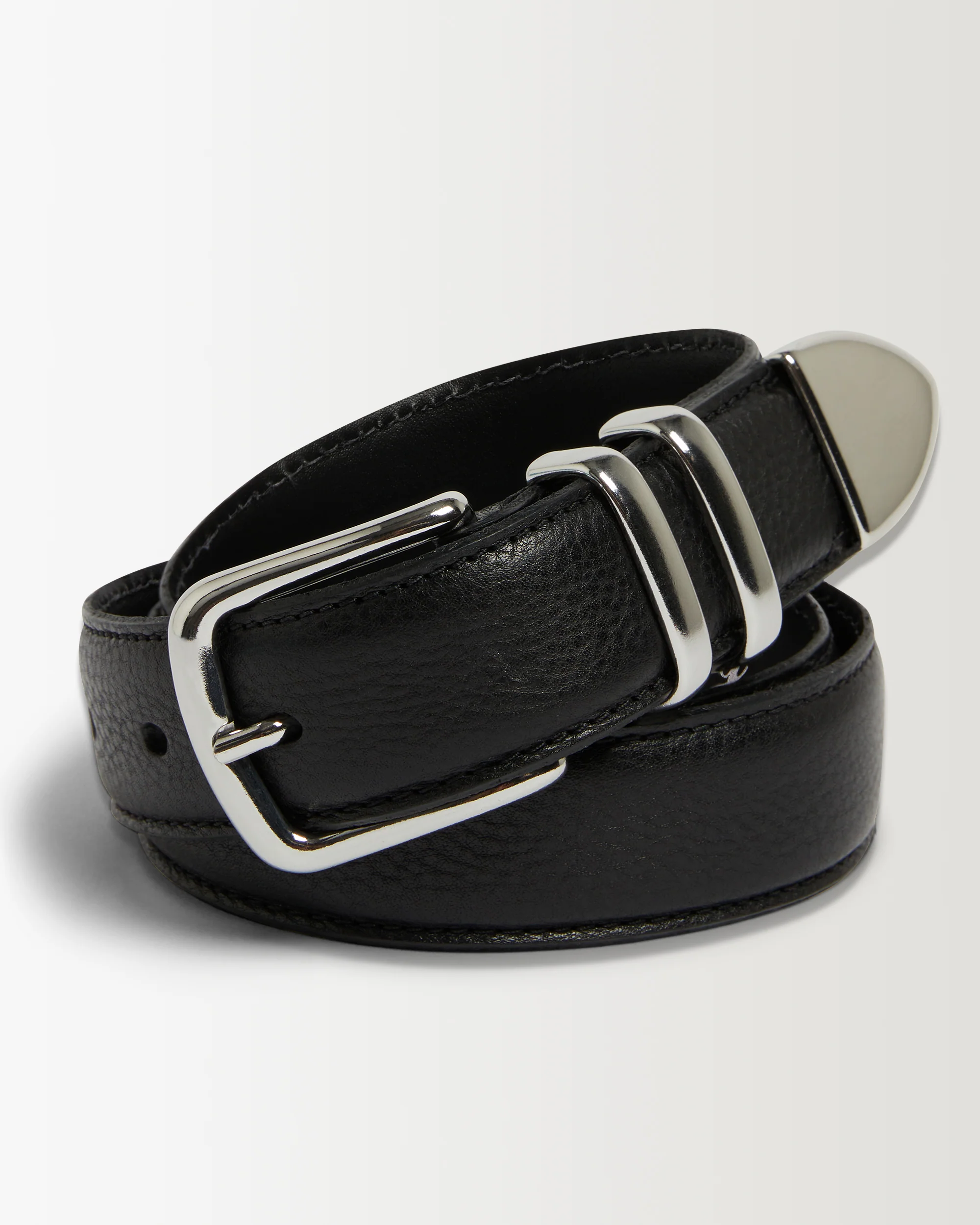 Western Leather Belt - Black - Image 4